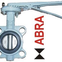 Затвор поворотный межфланцевый маслобензостойкий ABRA-BUV-VF863D065H Ду65 Ру16 с рукояткой