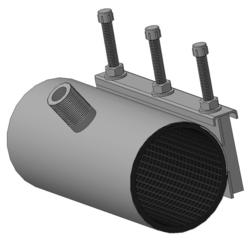 Хомут врезной ОД=98-108 L=300 нар. резьба ДУ25